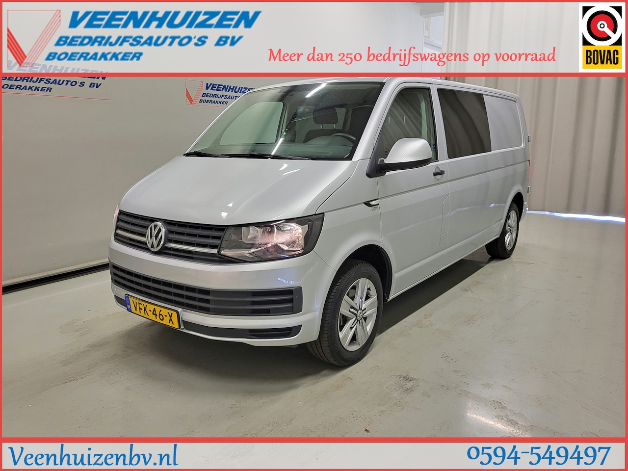Volkswagen Transporter - 2.0TDI L2/H1 Dubbele cabine Euro 6! - AutoWereld.nl