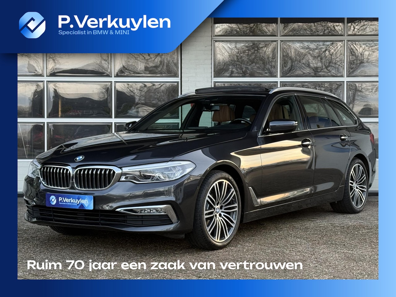 BMW 5-serie Touring - 520i High Executive | LUXURY LINE | PANORAMA | TREKHAAK | LEDER | COMFORT STOELEN | - AutoWereld.nl