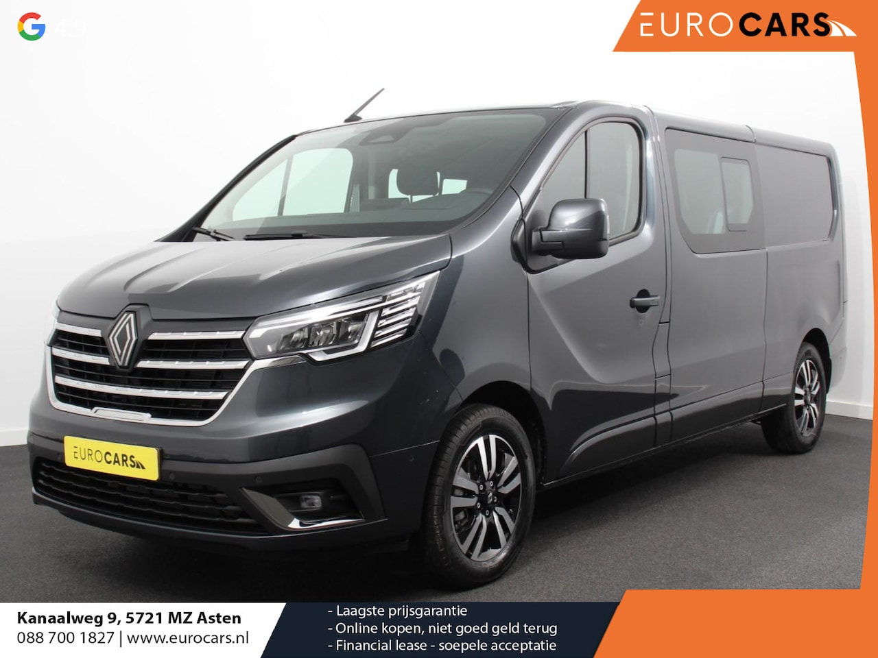 Renault Trafic - 2.0 Blue dCi 150 Automaat L2H1 Adv. Dubbele Cabine Navigatie Airco Lichtmetalen velgen Bet - AutoWereld.nl