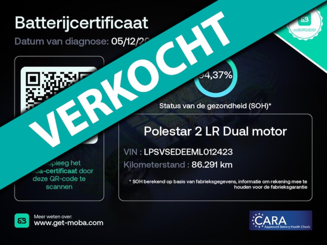 Polestar 2 - Long Range Dual Motor Launch Edition 78kWh 94% SOH Trekhaak 1e Eig NL-Auto Rijklaarprijs! - AutoWereld.nl