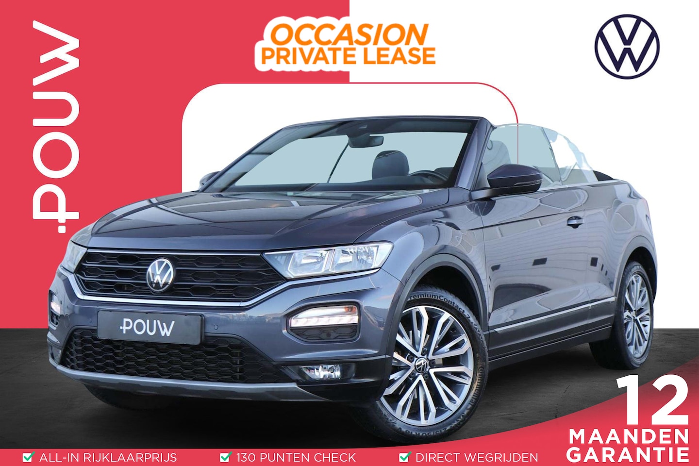Volkswagen T-Roc Cabrio - 1.0 TSI 115pk Style | Trekhaak | Navigatie | App Connect | Stoelverwarming | Parkeersensor - AutoWereld.nl