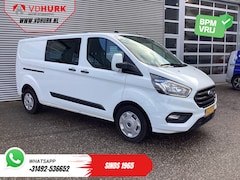 Ford Transit Custom - 2.0 TDCI 130 pk L2 DC Dubbel Cabine NL Auto/ 2.8t Trekverm./ Carplay/ Airco/ Navi/ Camera/