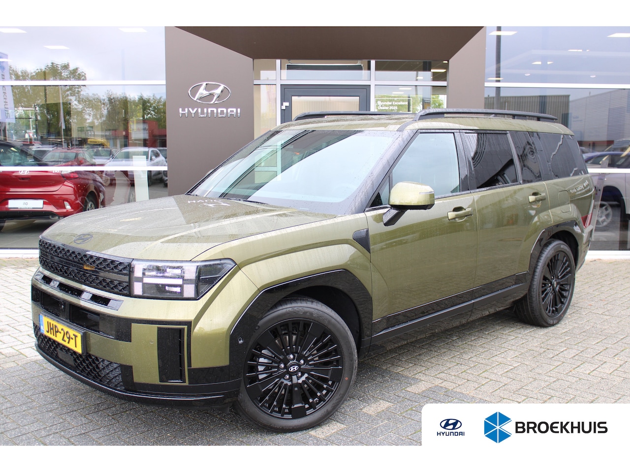 Hyundai Santa Fe - 1.6 T-GDI PHEV Black Line 4WD 7p. | Ocado Green | Lederen bekleding | 360 camera | 20 Inch - AutoWereld.nl