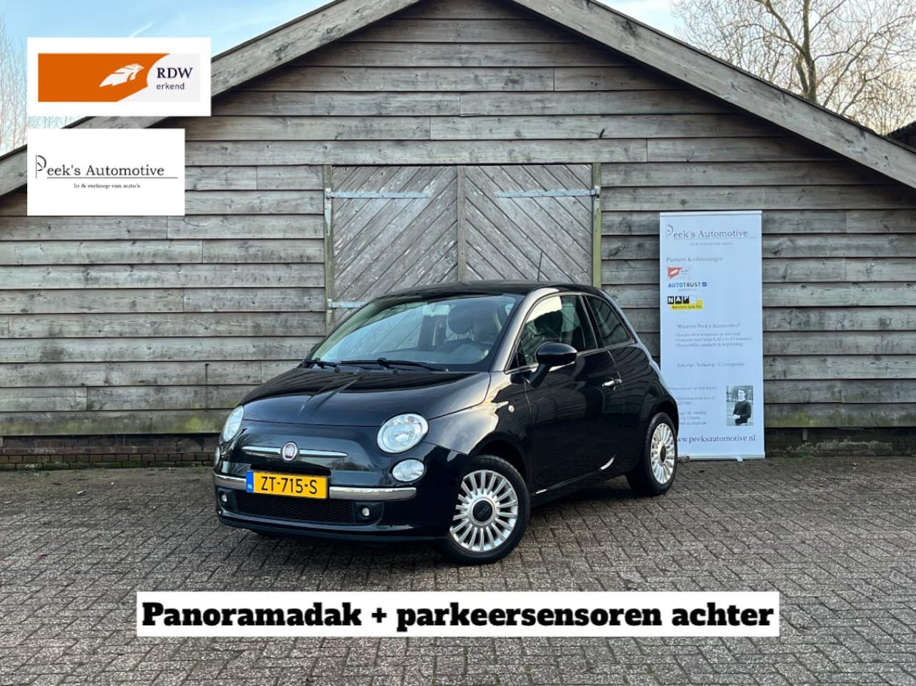Fiat 500 - 1.2 Lounge | Airco | Panoramadak | Parkeersensoren achter | APK t/m 12-2026 | Leuke auto!! - AutoWereld.nl