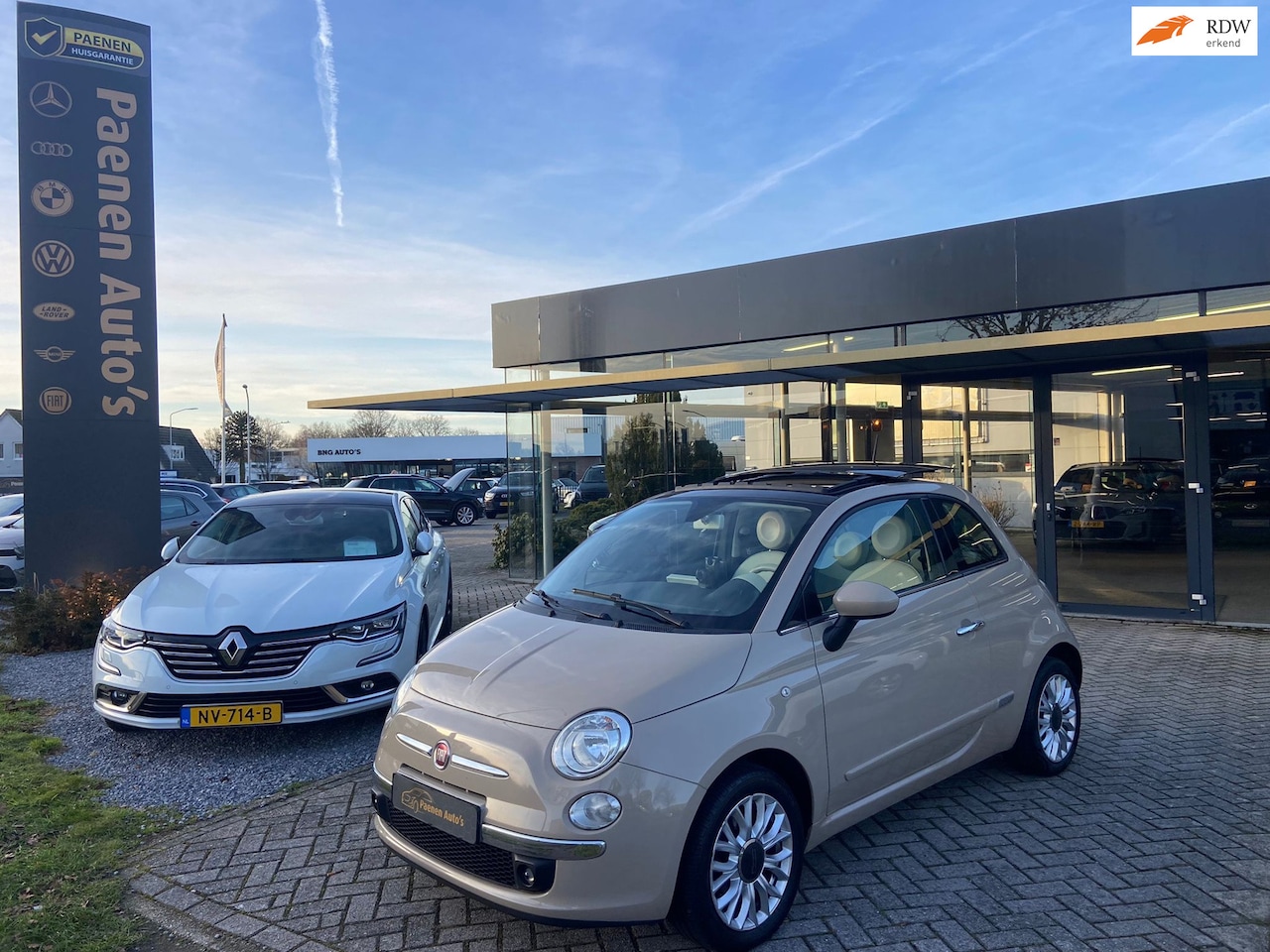 Fiat 500 - 1.2 Cappucino|Pano|Sensor|GroteScherm - AutoWereld.nl