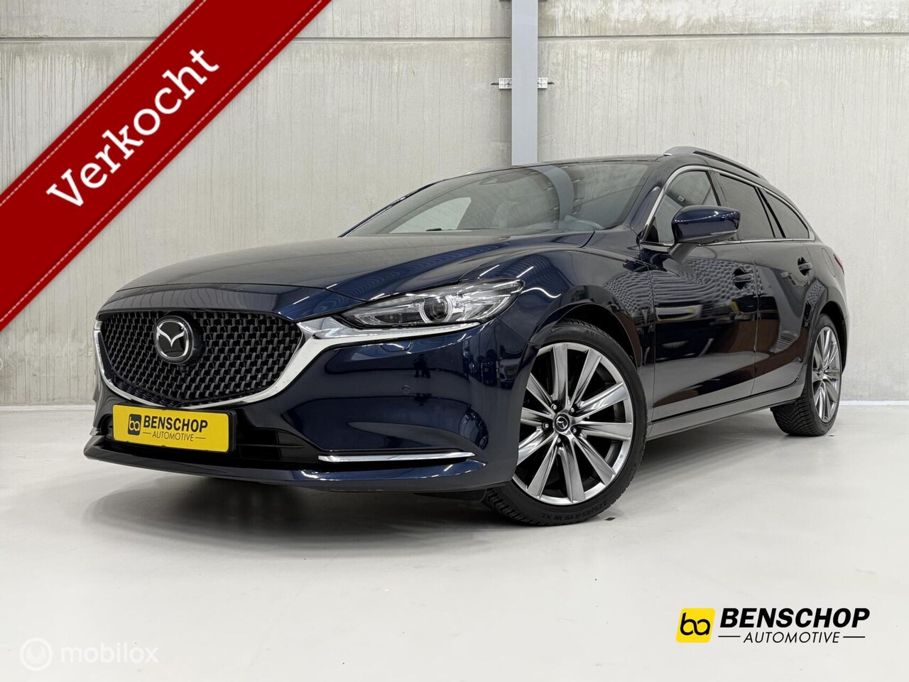 Mazda 6 Sportbreak - 2.5 SkyActiv-G 194 Luxury Navi Bose 360 Camera Leer LED Carplay - AutoWereld.nl