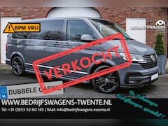 Volkswagen Transporter Caravelle - T6.1 2.0 TDI 204 PK DSG L2H1 A-Deuren DUB/CAB ACC | LED | Leder | Bilstein B14 Schroefvere