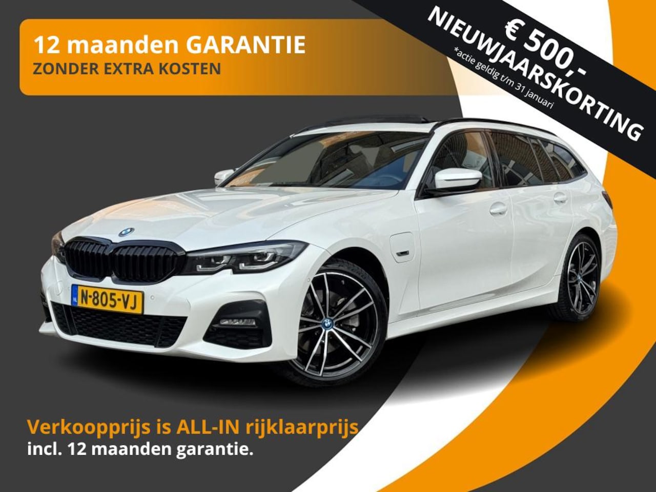 BMW 3-serie Touring - 320E TOURING HIGH EXECUTIVE M-SPORT PANO/LEER/LED/CAMERA/NL-AUTO - AutoWereld.nl