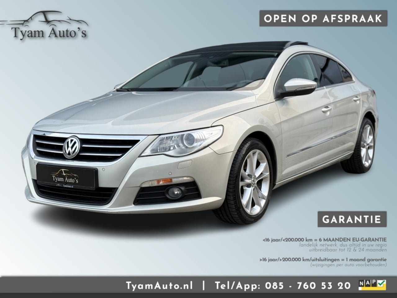 Volkswagen Passat CC - 1.8 TSI AUTOMAAT/ AIRCO PANORAMA PDC-RONDOM XENON BLUETOOTH AUX - AutoWereld.nl