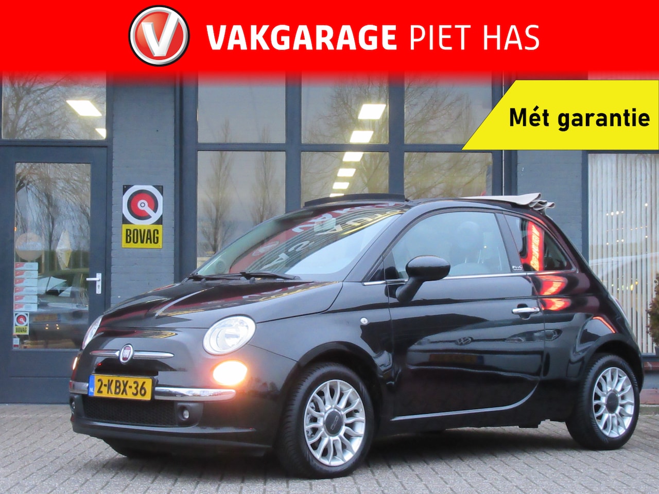 Fiat 500 C - 0.9 TwinAir Lounge | Airco | Cabrio | Parkeersensoren | Incl. Garantie | Half leer | - AutoWereld.nl