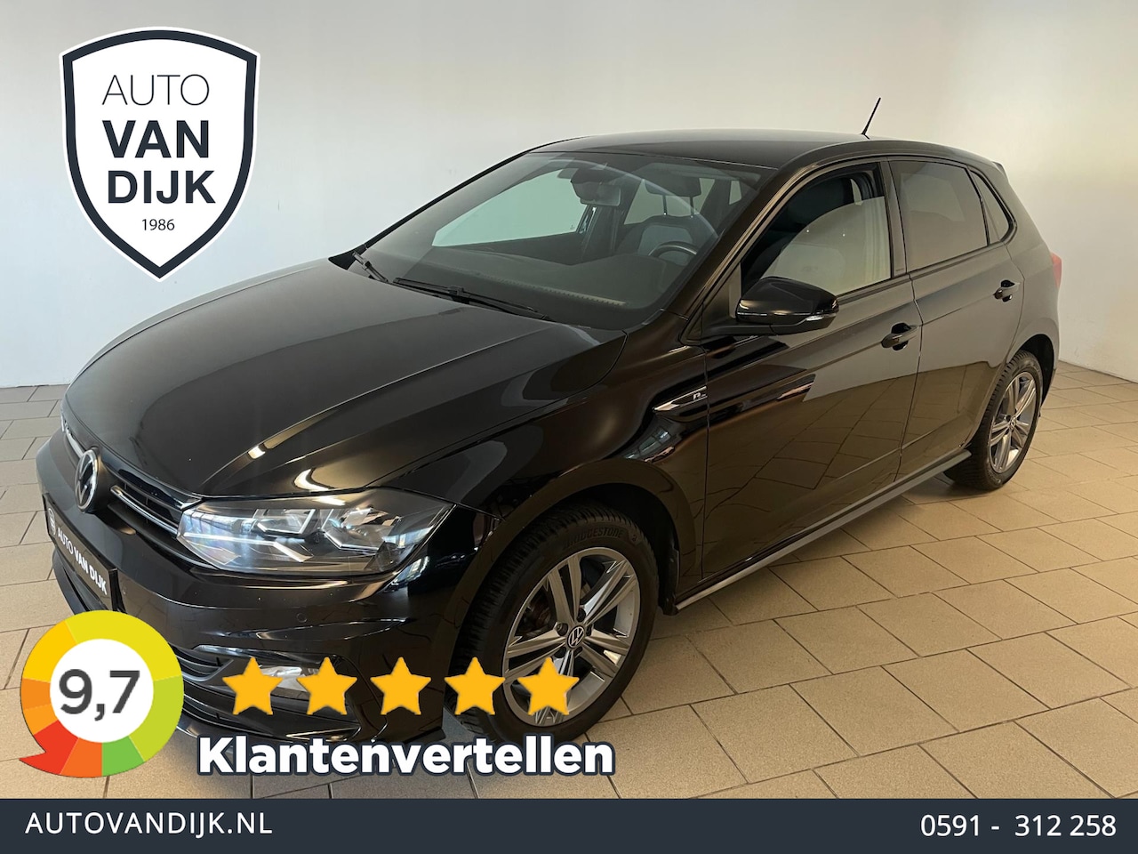 Volkswagen Polo - 1.0 TSI R-Line DSG automaat AIRCO NAVI CRUISE BEATS APPLE CARPLAY PDC R-LINE VELGEN PRIVAC - AutoWereld.nl