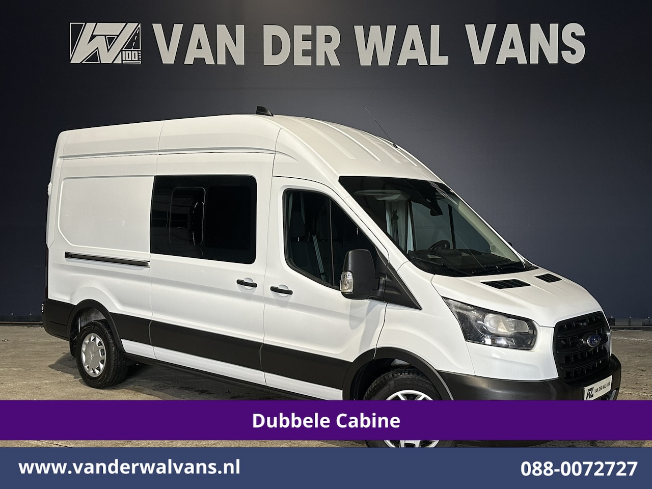 Ford Transit - 2.0 TDCI 130pk L3H3 Dubbele Cabine Euro6 Airco | 7-Zits | Cruisecontrol | Verwarmde voorru - AutoWereld.nl