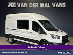 Ford Transit - 2.0 TDCI 130pk L3H3 Dubbele Cabine Euro6 Airco | 7-Zits | Cruisecontrol | Verwarmde voorru