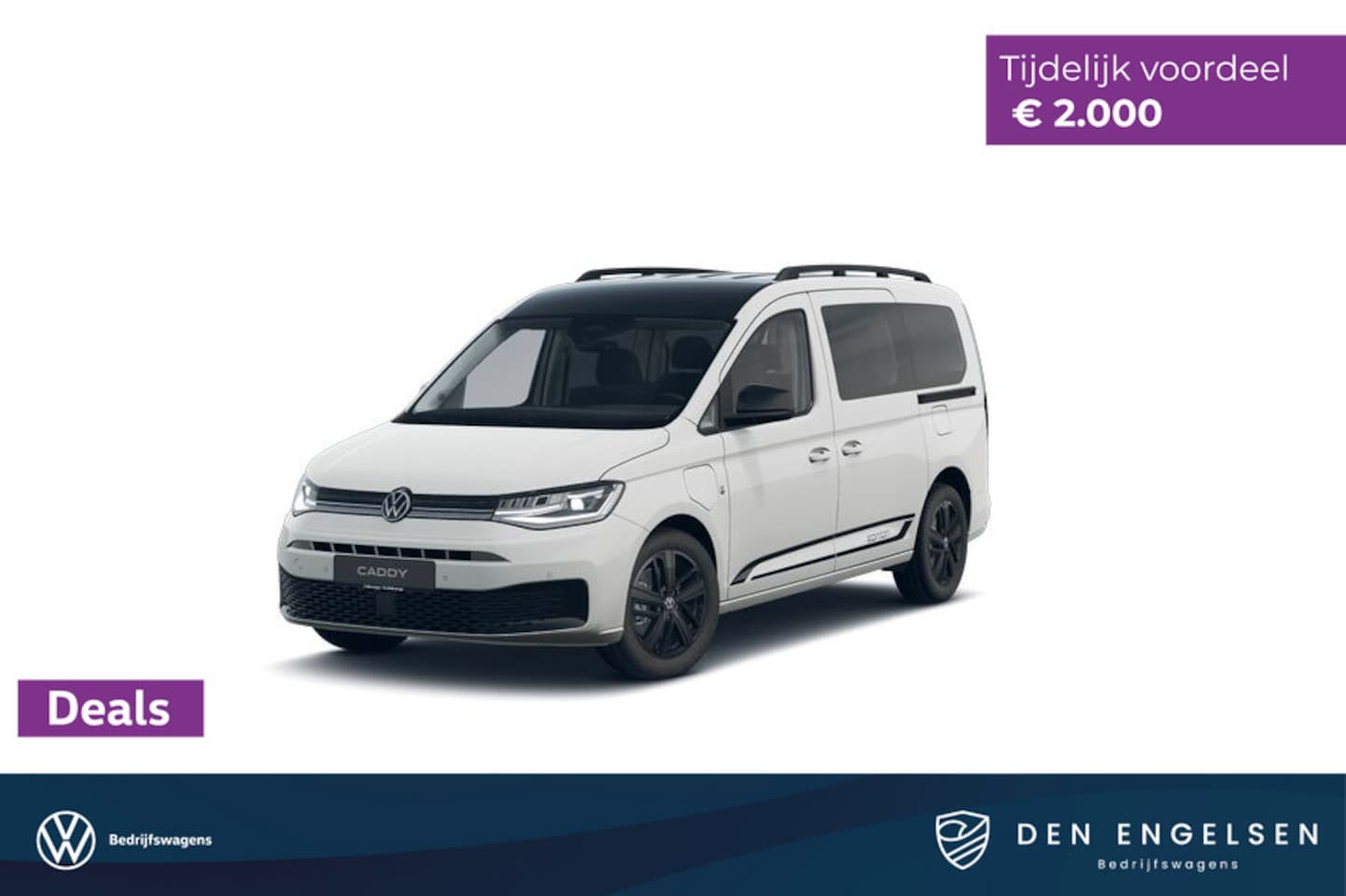 Volkswagen Caddy Maxi - 1.5 TSI Hybride DSG Limited Edition, Climatronic, Achterklep met ruit, 5-persoons, App con - AutoWereld.nl