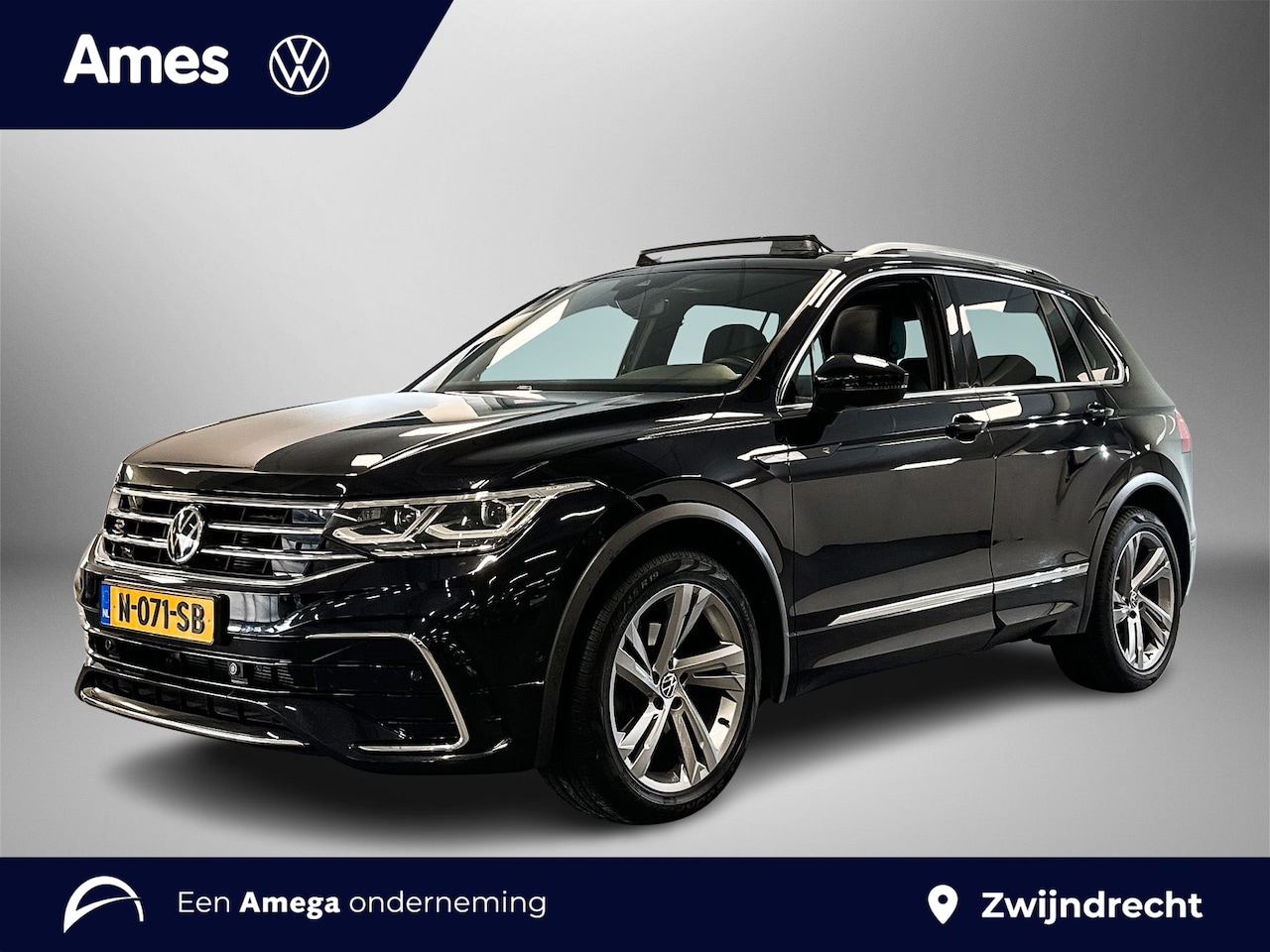 Volkswagen Tiguan - 1.5 150pk TSI R-Line Business+ Panoramisch schuif-kanteldak | Koplampverlichting LED 'Matr - AutoWereld.nl