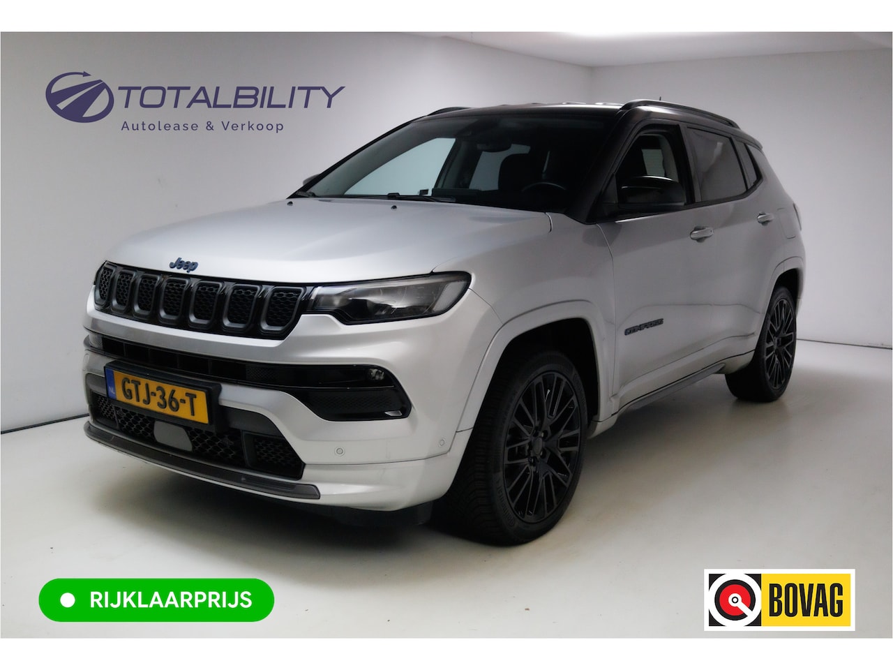 Jeep Compass - 4xe 240 Hybrid Electric S 240 PK automaat | Leer | 19 Inch All-season | Stoel- Stuurverwar - AutoWereld.nl