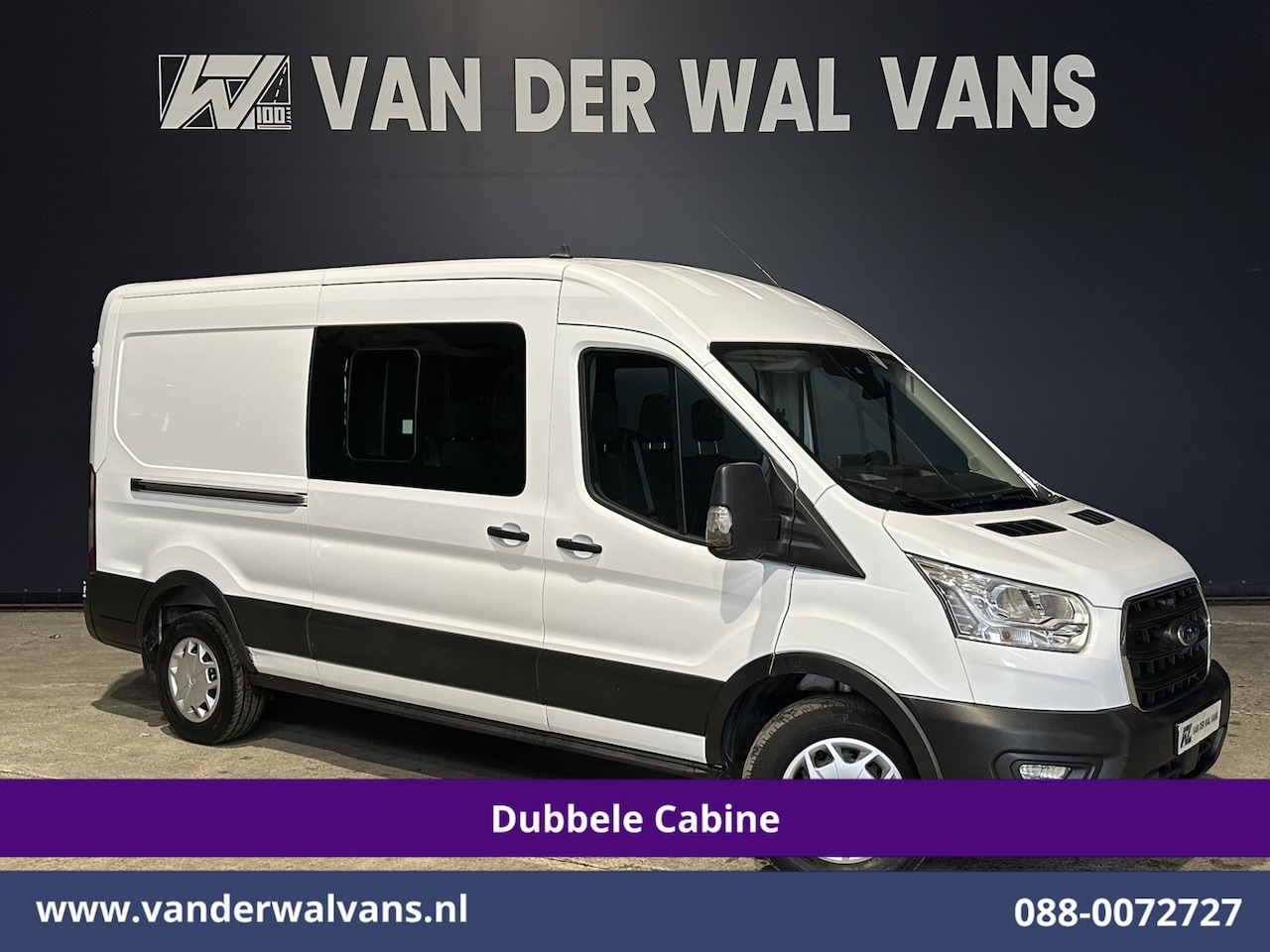 Ford Transit - 2.0 TDCI 170pk L3H2 Dubbele Cabine 3500kg Trekhaak Euro6 Airco | 6-Zits | Camera | Navigat - AutoWereld.nl