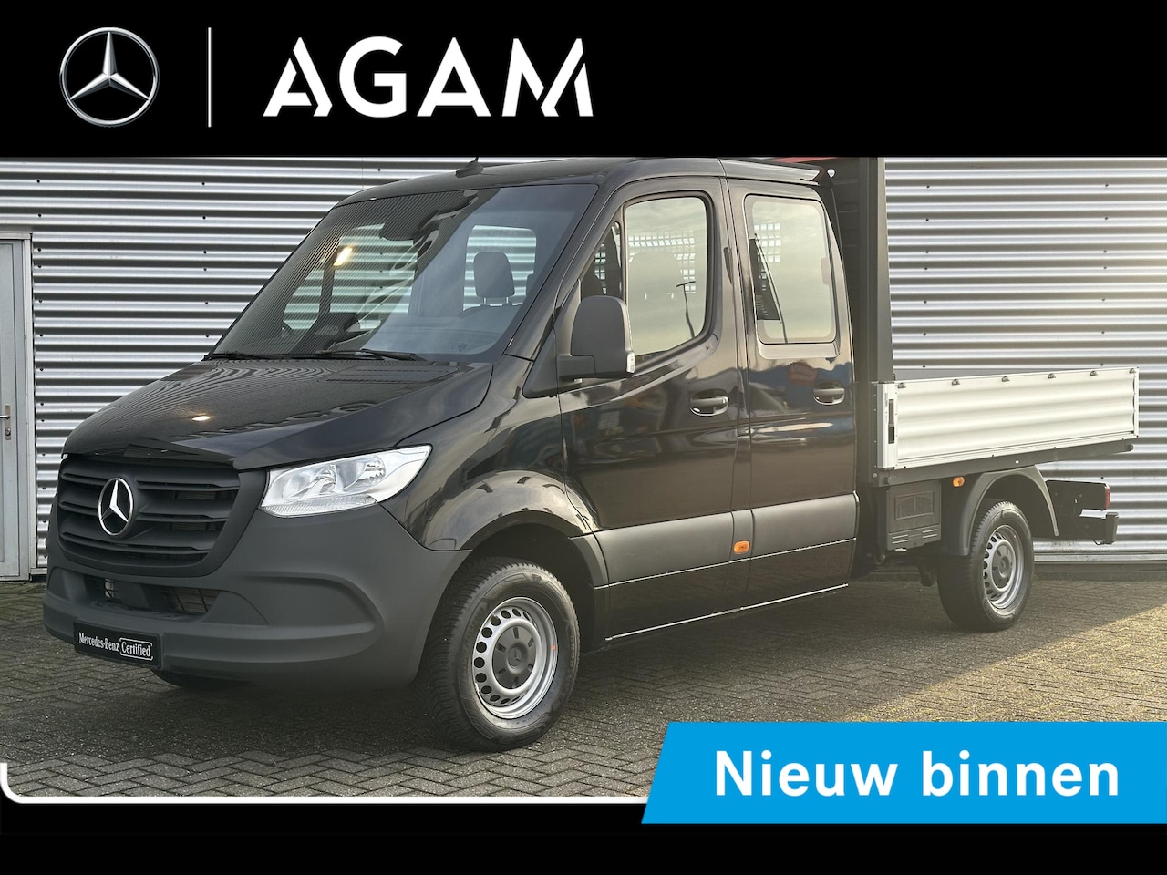 Mercedes-Benz Sprinter - 317 CDI L2 Dubbele Cabine Open Laadbak 3500kg Trekhaak MBUX Cruise control etc - AutoWereld.nl