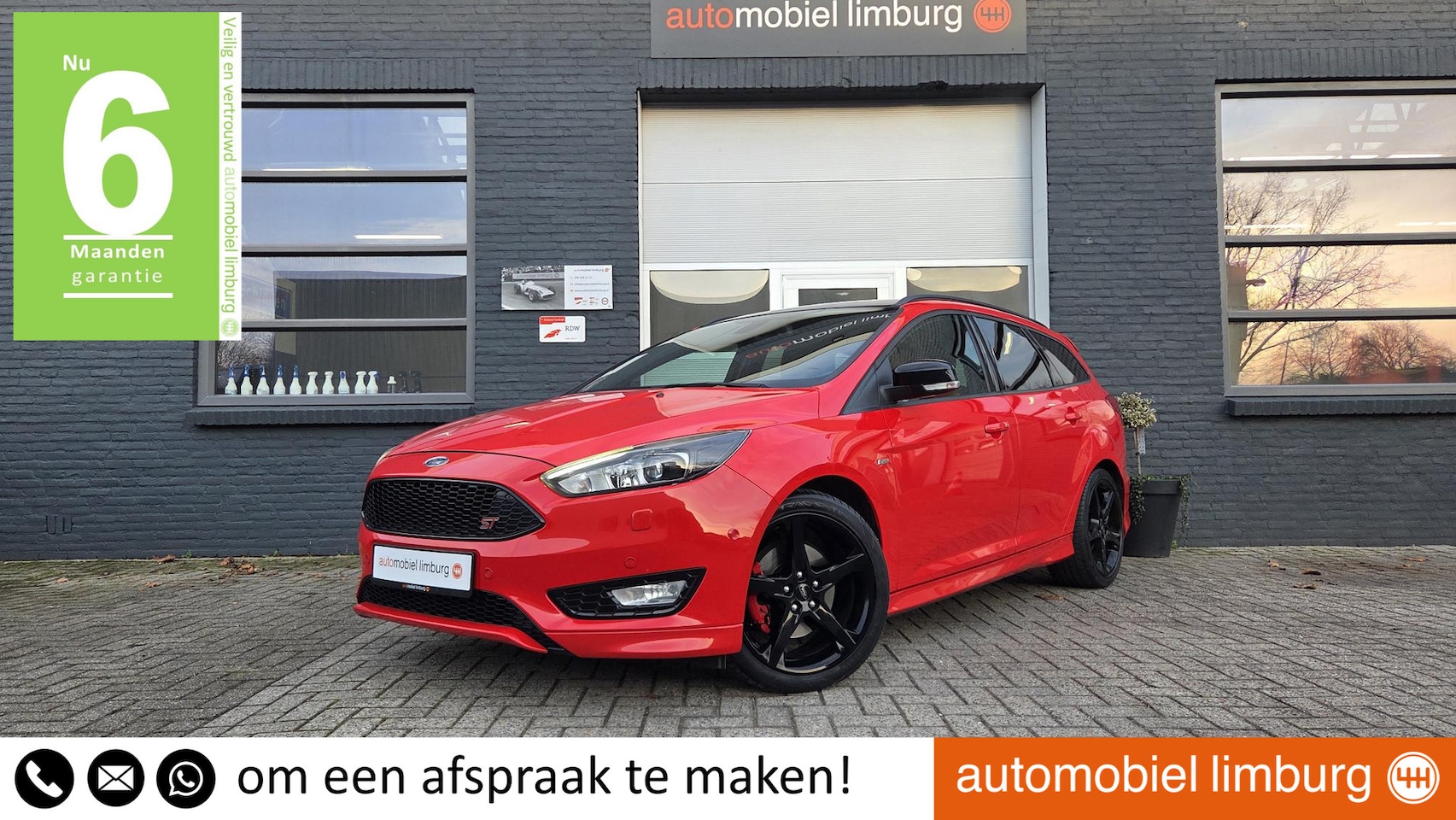 Ford Focus Wagon - 1.5 Red Edition ST-line | Bi-xenon | LED | WINTERPAKKET | VOLLEDIGE ONDERHOUDSHISTORIE - AutoWereld.nl
