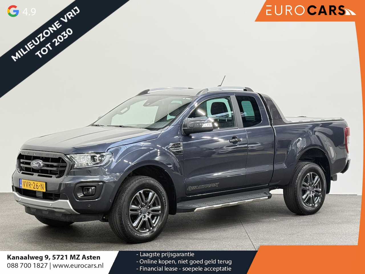 Ford Ranger - 2.0 EcoBlue 213pk Wildtrak Supercab Automaat 4x4 Navigatie Camera Trekhaak Airco Bluetooth - AutoWereld.nl