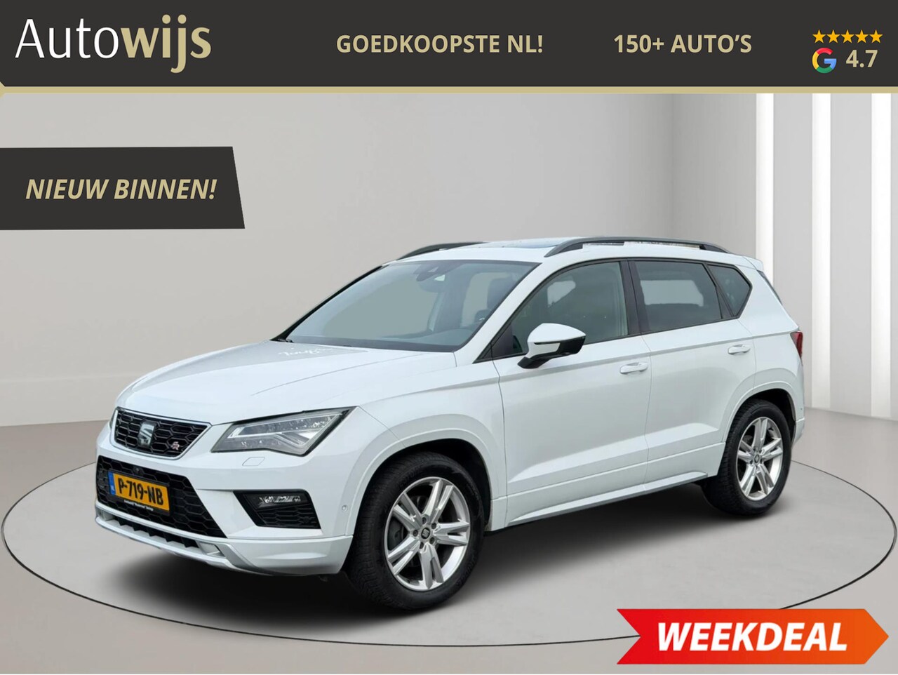 SEAT Ateca - 2.0 EcoTSI FR 4DRIVE|190PK|PANO|CAMERA|FR-PAKKET|ALCANTARA - AutoWereld.nl