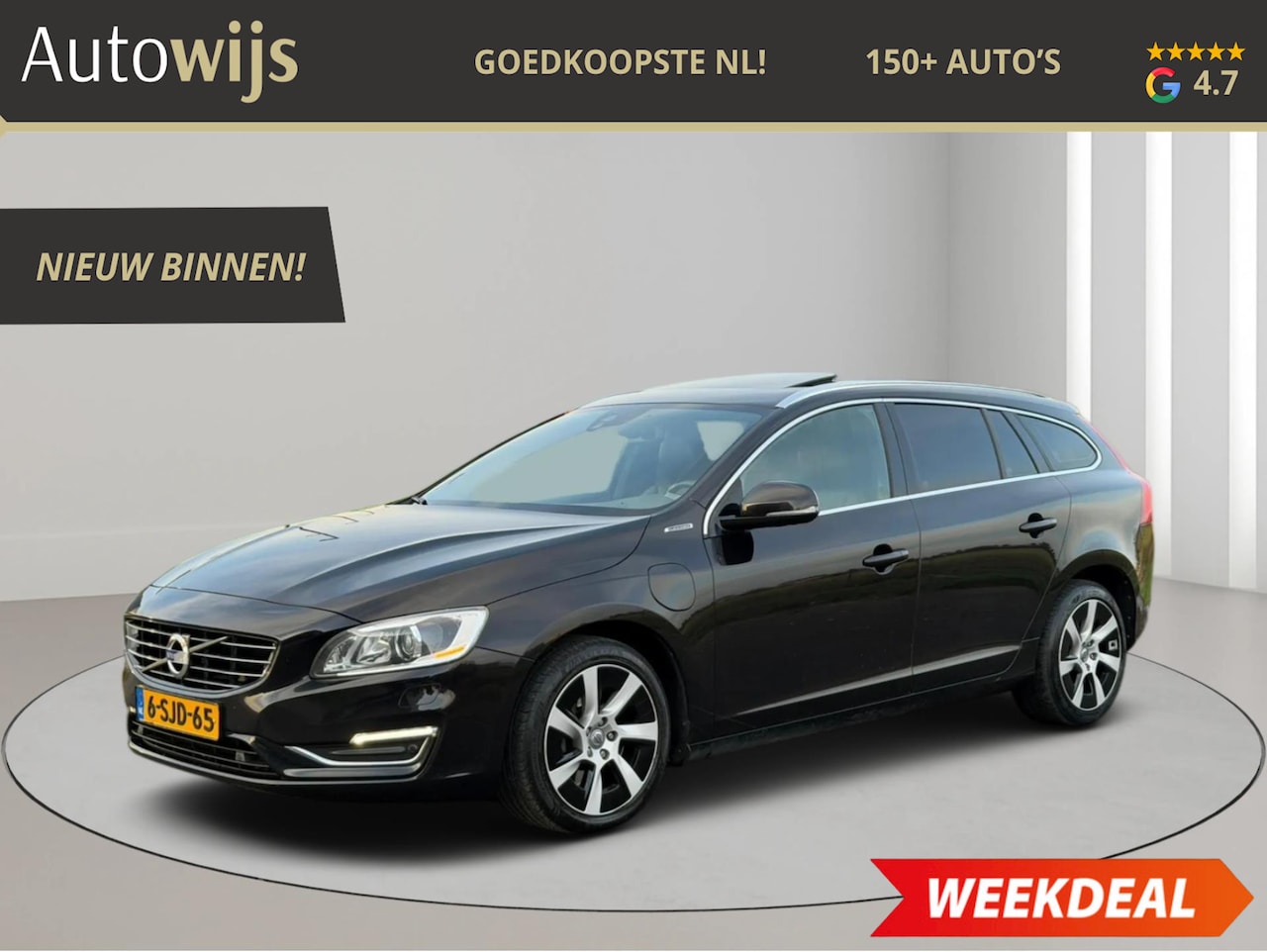 Volvo V60 - 2.4 D6 AWD Plug-In Hybrid Summum|XENON|LEDER|PANO|AUT|CAMERA - AutoWereld.nl