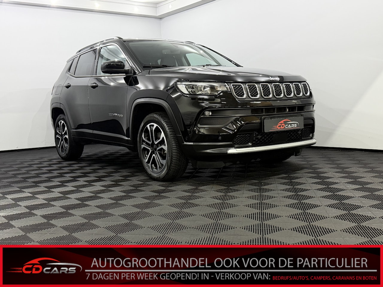 Jeep Compass - 1.5T e-Hybrid High Altitude 360 Camera, Navi, Half leder, Cruise control, Keyless start, E - AutoWereld.nl