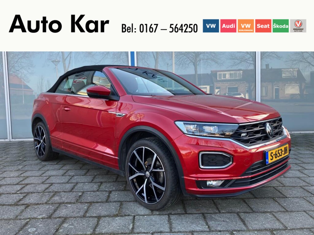 Volkswagen T-Roc Cabrio - 1.5 TSI automaat R-Line Climatronic Trekhaak Stoelverwarming Digitaal dashboard - AutoWereld.nl
