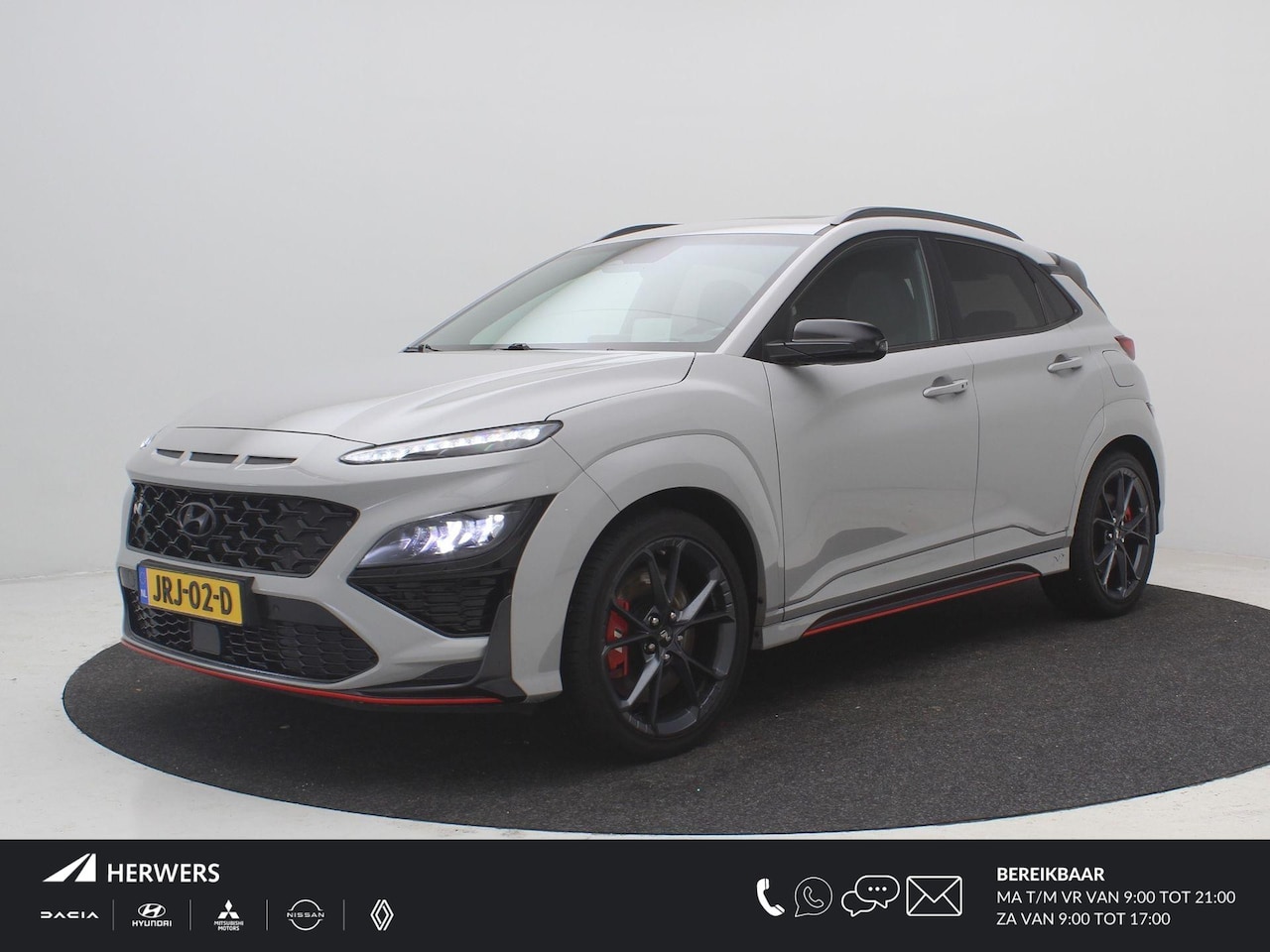 Hyundai Kona - 2.0 T-GDI N Performance 280pk DCT8 / Cyber Grey / Fabrieksgarantie tot 04/2027 / Trekhaak - AutoWereld.nl