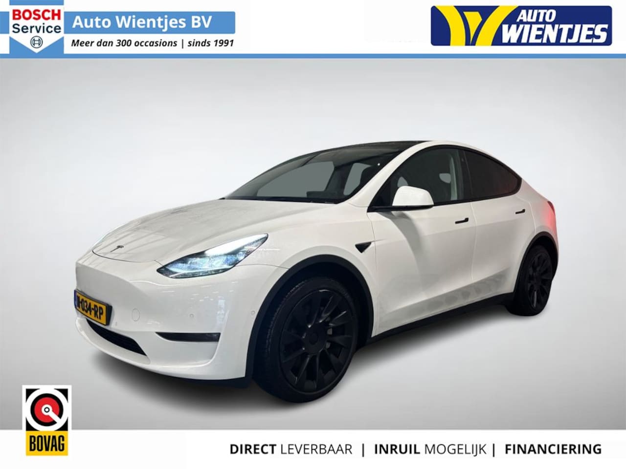 Tesla Model Y - Long Range AWD 75kWh | SOH 90% | Leer | Pano | Trekhaak - AutoWereld.nl