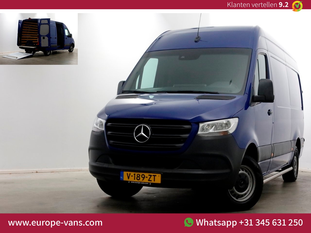 Mercedes-Benz Sprinter - 316 CDI 163pk E6 L2H2 7G Automaat Navi/Camera/Laadklep 500kg 06-2019 - AutoWereld.nl