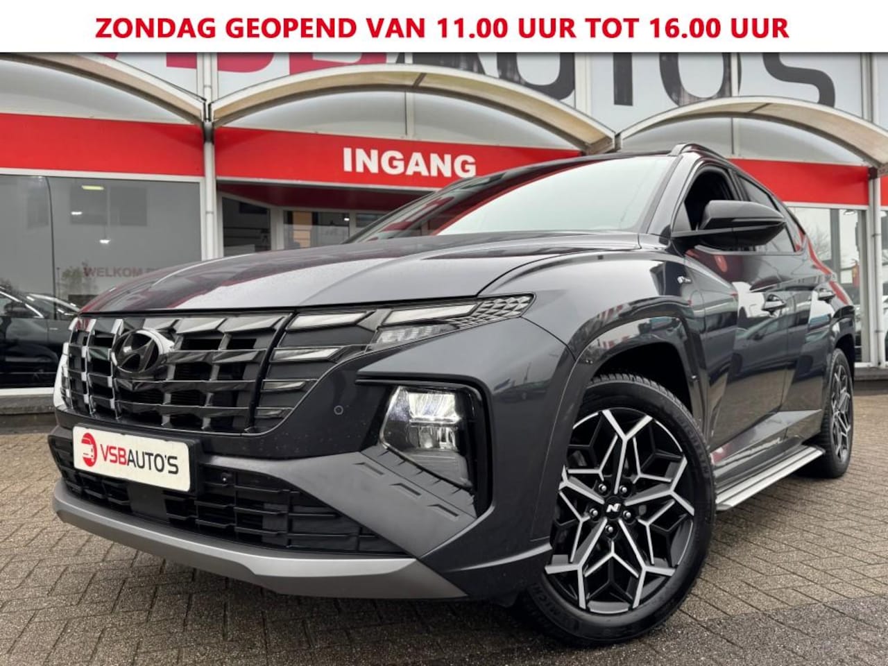 Hyundai Tucson - 1.6 T-GDI N-LINE PHEV 4WD 265PK AUT. HALF-LEER NAVI CAMERA CARPLAY - AutoWereld.nl