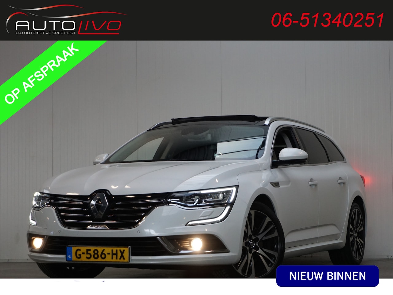 Renault Talisman Estate - 1.6 TCe Initiale Paris 200 PK! AUTOMAAT! BOM VOL! PANO! - AutoWereld.nl