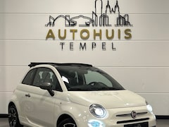 Fiat 500 - 1.2 Cabrio Automaat Led Leder/Stof Bluetooth Parelmoer Isofix Carplay Navi Climate Cruise