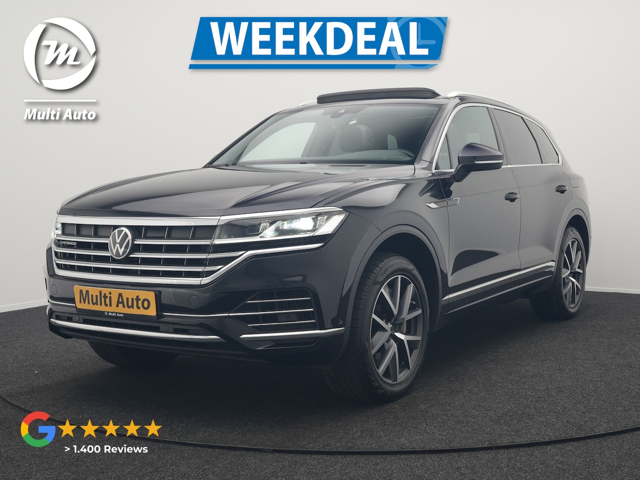 Volkswagen Touareg - 3.0 TSi eHybrid 4MOTION Plug In Hybrid 381pk Dealer O.H PHEV | Trekhaak Af Fabriek | Leder - AutoWereld.nl