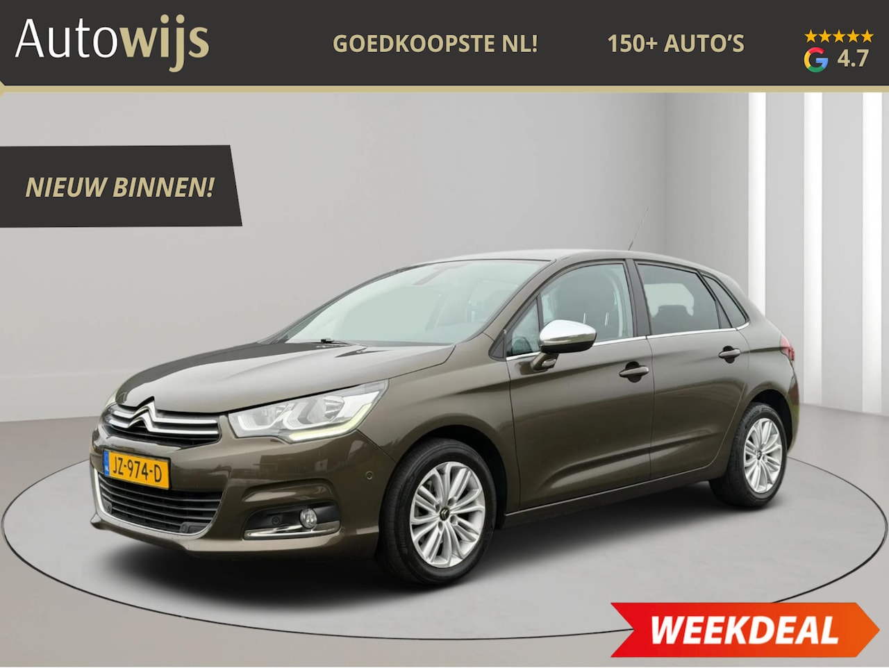 Citroën C4 - 1.2 PureTech Shine|GROOT SCHERM|Goed onderhouden|NL AUTO - AutoWereld.nl