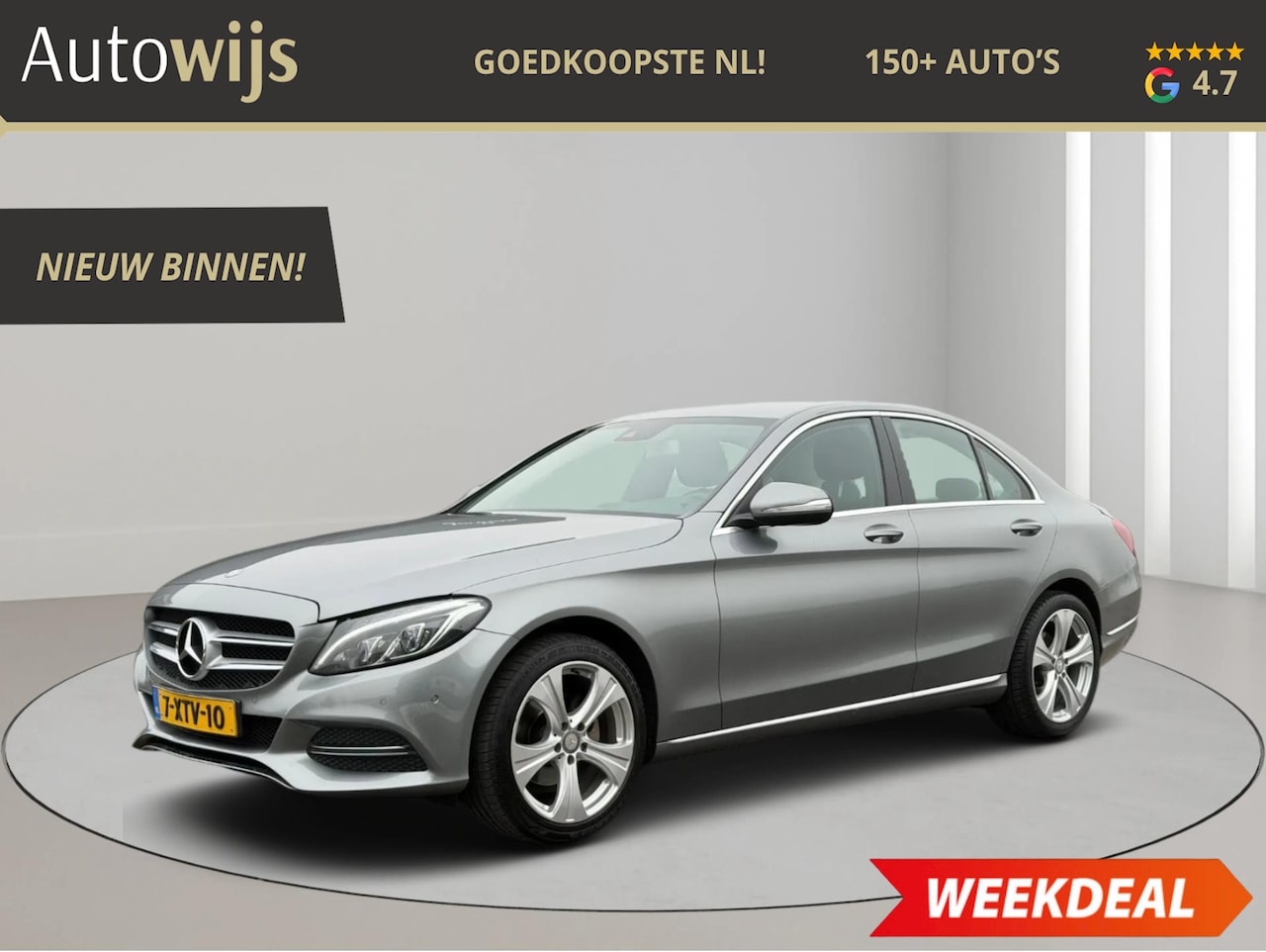 Mercedes-Benz C-klasse - 180 Lease Edition|NAVI|LM-VELG|LED|NL AUTO - AutoWereld.nl