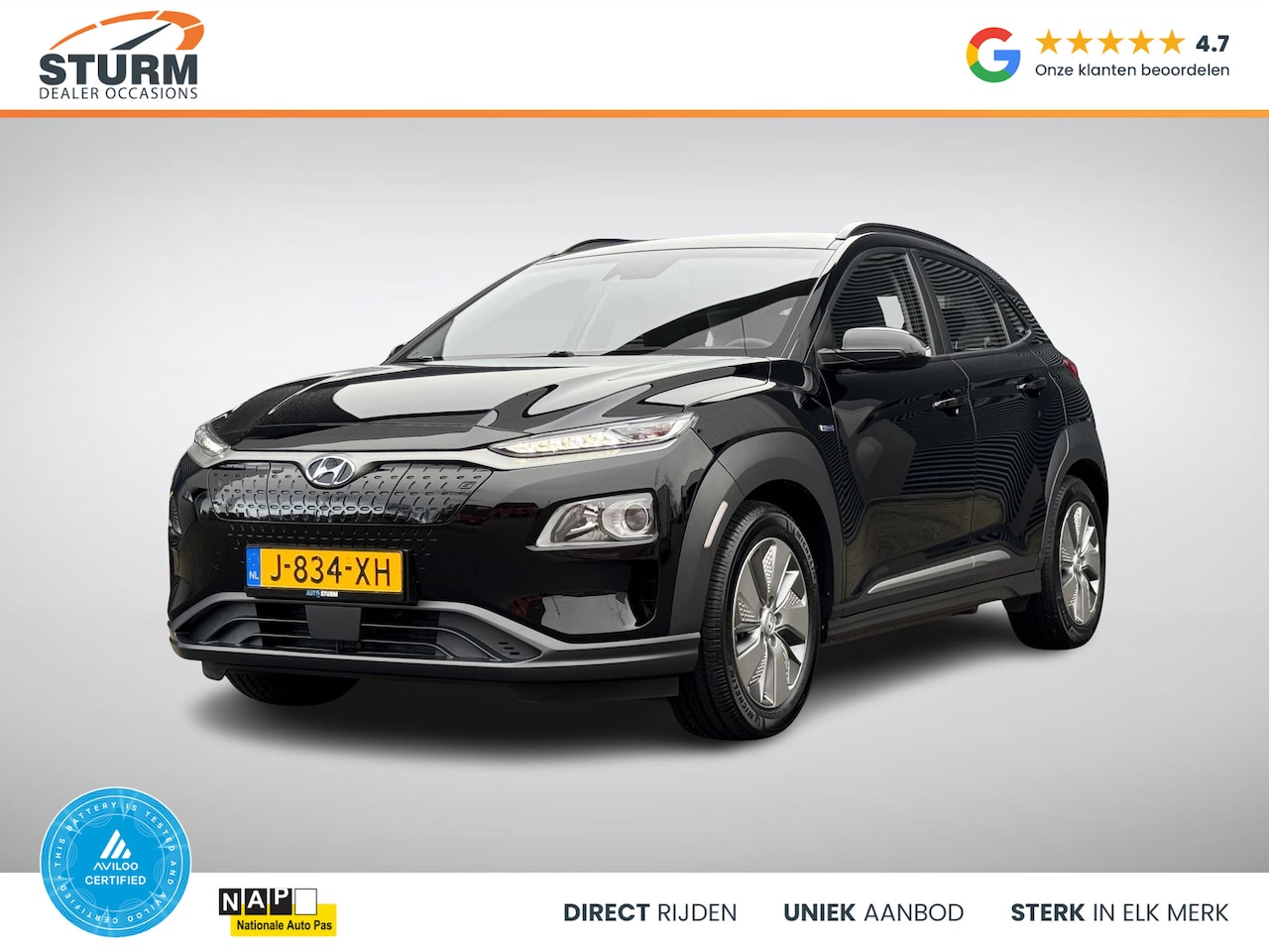 Hyundai Kona Electric - EV Comfort 64 kWh SoH 95% 3-Fase Lader - AutoWereld.nl