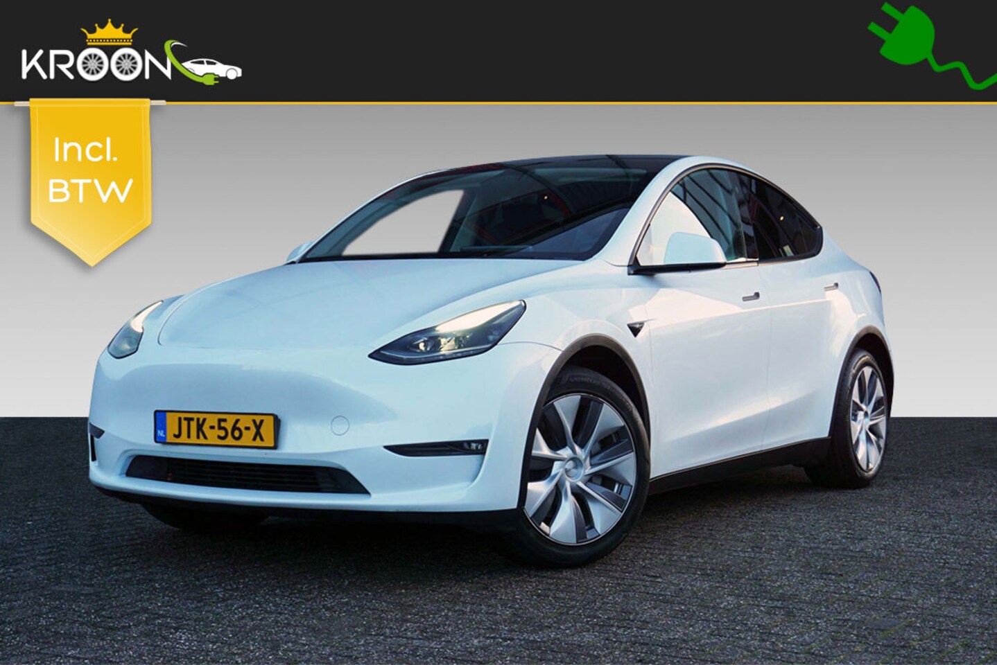 Tesla Model Y - Long Range AWD 75kWh SOH 93% Trekhaak - AutoWereld.nl