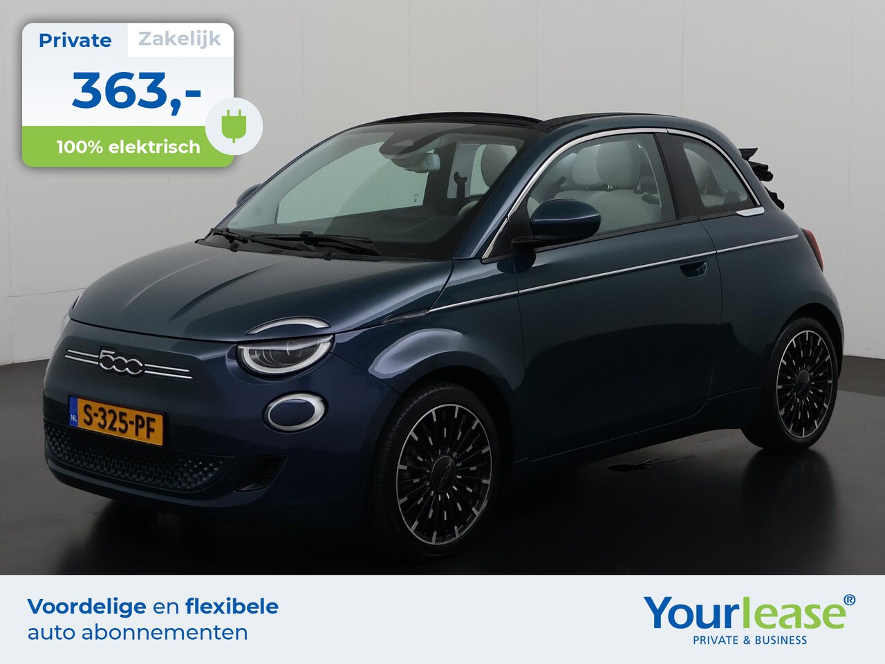 Fiat 500e - Cabrio La Prima 42 kWh | All-in 363,- Private Lease | Direct uit voorraad - AutoWereld.nl