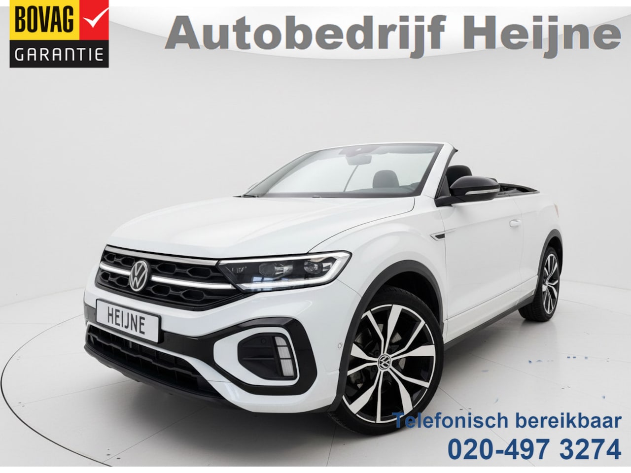 Volkswagen T-Roc Cabrio - 1.5 TSI 150PK R-LINE SPORT LEDER/NAVI/CAMERA - AutoWereld.nl