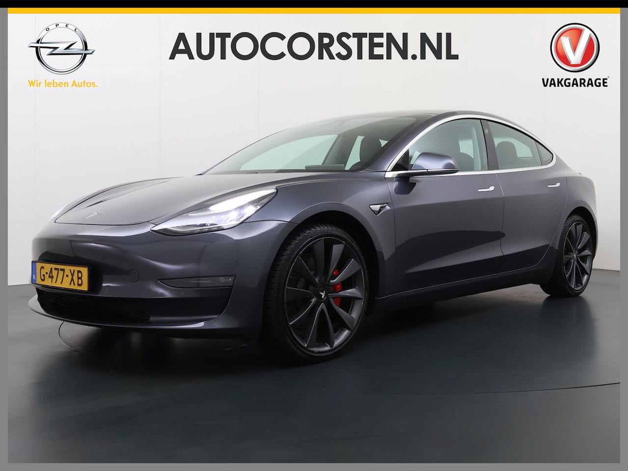 Tesla Model 3 - Performance 513pk 0-100 3,4sec AWD Lmv 20" AutoPilot Rode Remklauwen Carbon Spoiler Panora - AutoWereld.nl