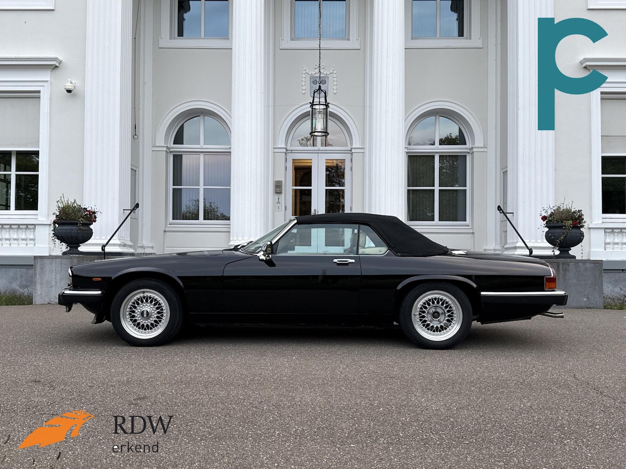 Jaguar XJS - V12 convertible 5.3L EU Auto Pionolak zwart beige leder - AutoWereld.nl