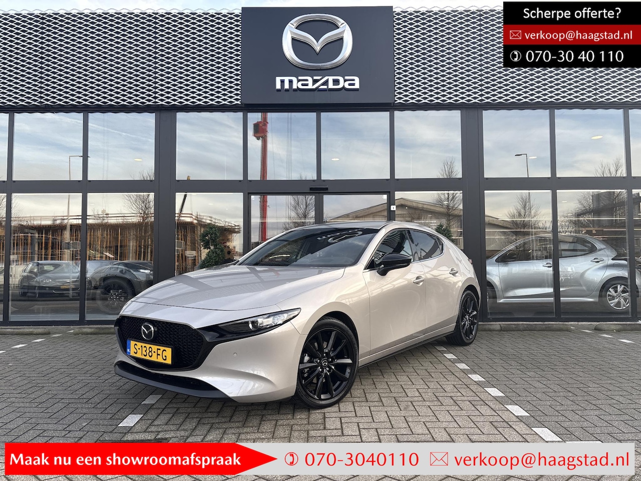 Mazda 3 - 2.0 e-SkyActiv-G M Hybrid 150 Homura Dealer Onderhouden / Fabrieksgarantie T/M 5-2029 - AutoWereld.nl