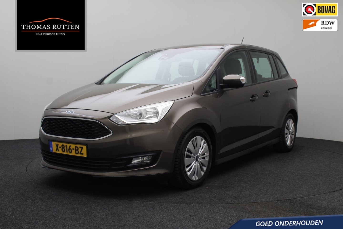 Ford Grand C-Max - 1.0 Trend 7 Persoons 2018 | Airco | Cruise Control | Carplay | Navigatie | Trekhaak | Goed - AutoWereld.nl