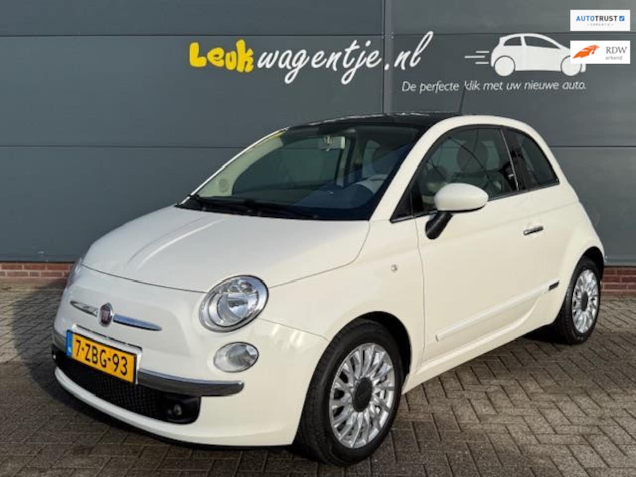 Fiat 500 - 0.9 TwinAir Lounge *leder *parkeersens. *NL auto - AutoWereld.nl