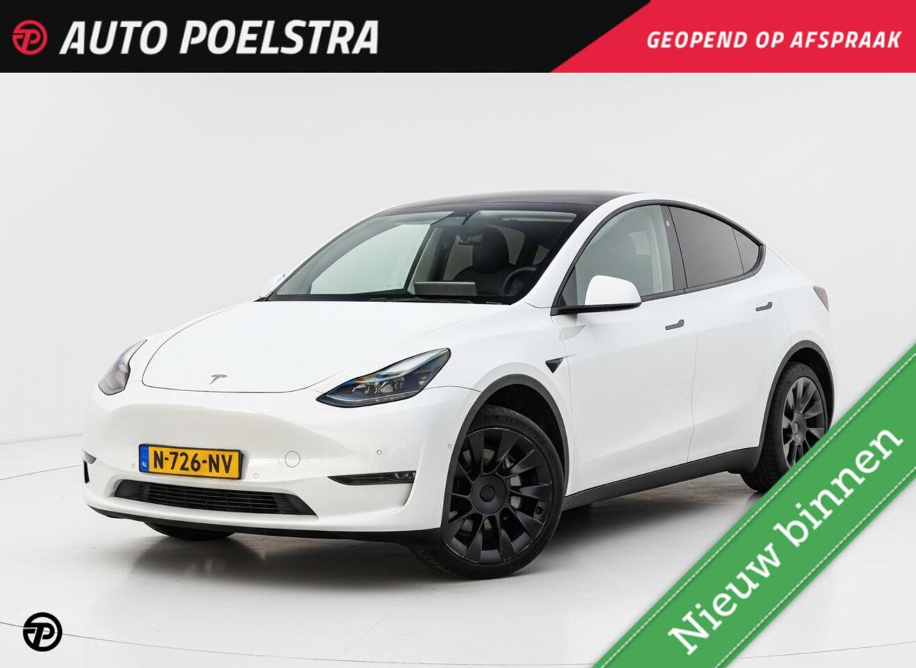 Tesla Model Y - Long Range AWD 75 kWh Autopilot Zwart Leder Panoramadak 20" incl. BTW - AutoWereld.nl