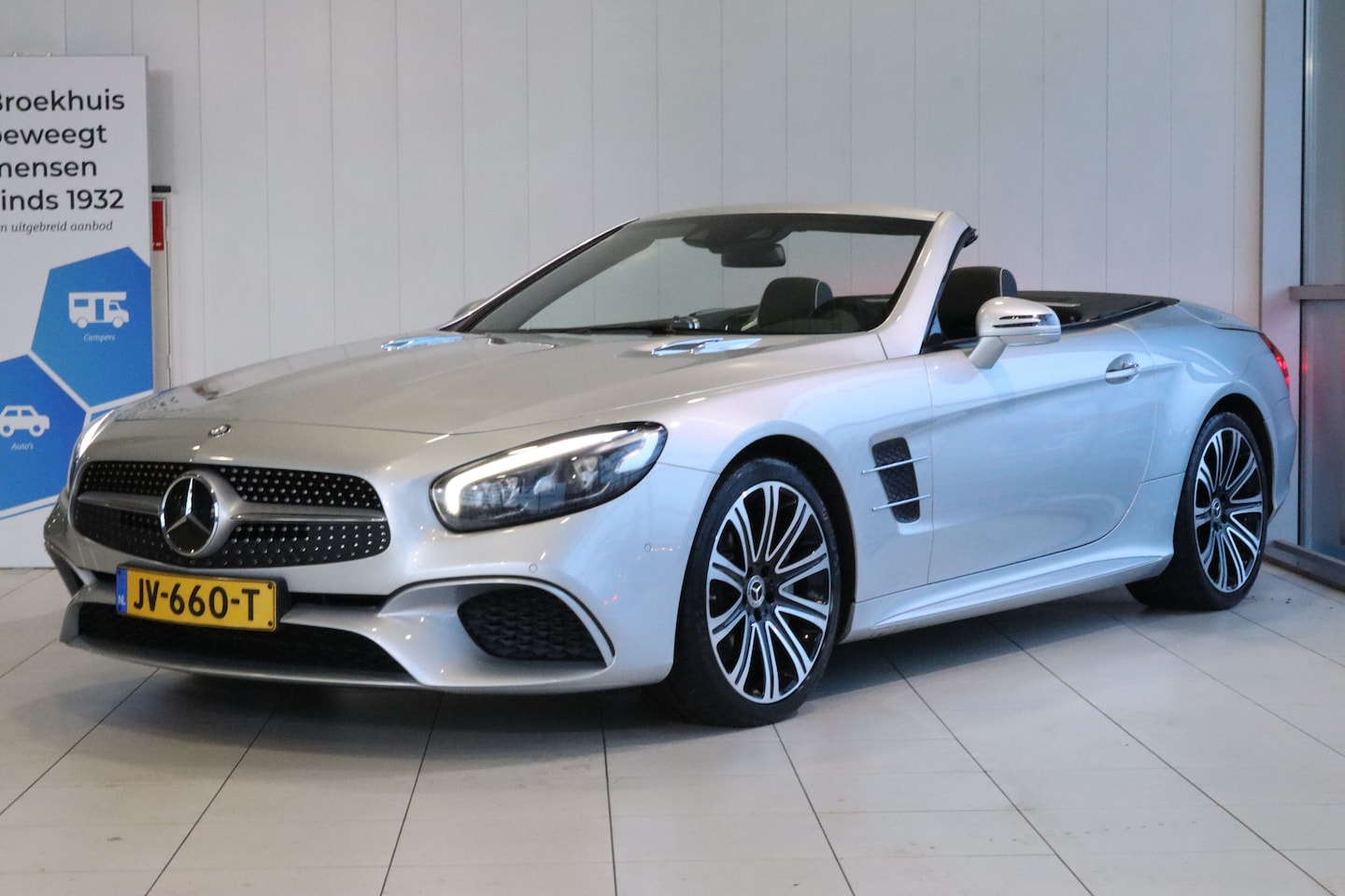Mercedes-Benz SL-klasse Cabrio - 400 AMG-Line | NL-Auto | Adapt. Cruise | Nekverwarming | Ventilatie | H&K | Camera | Keyle - AutoWereld.nl