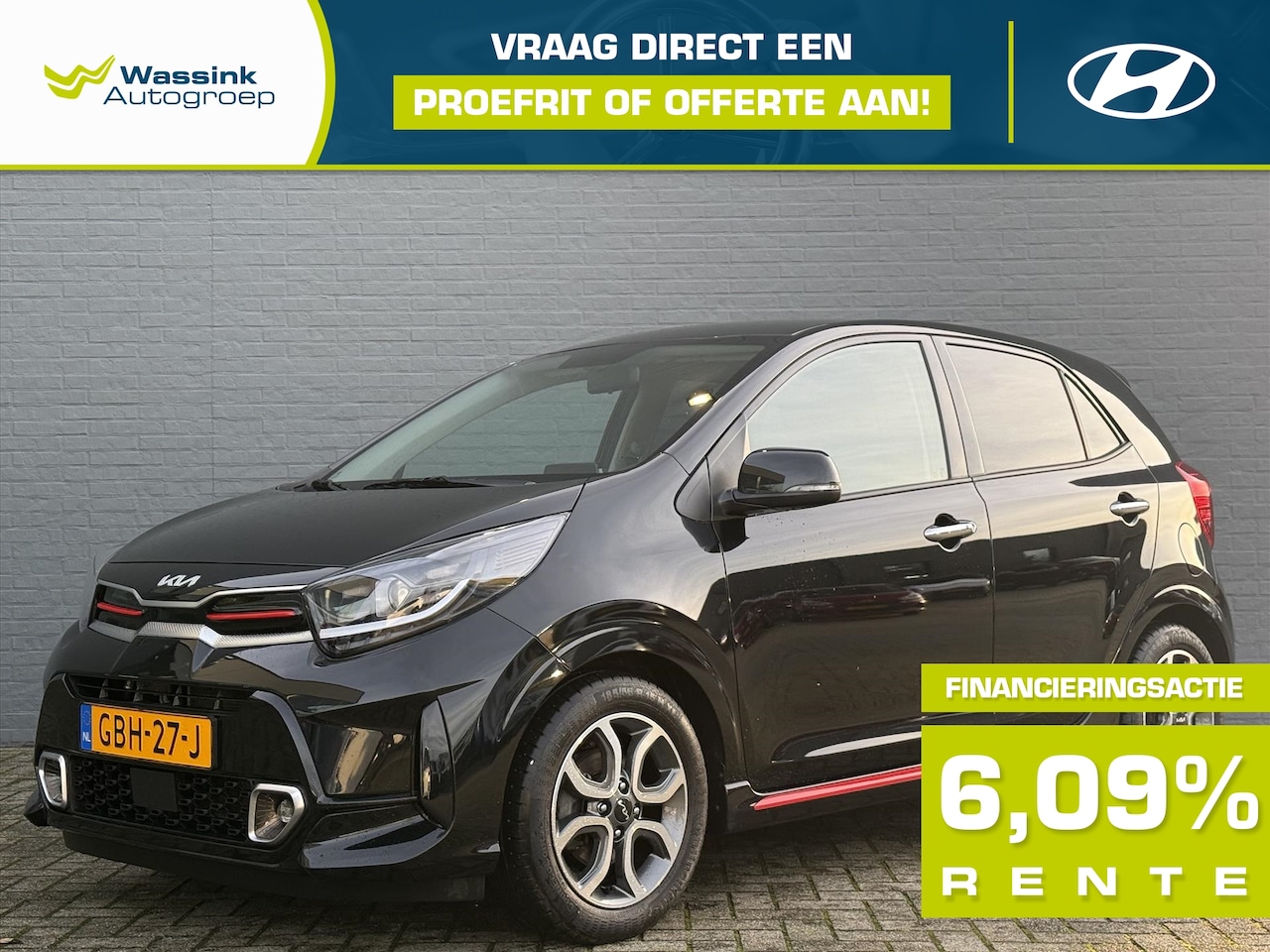 Kia Picanto - 1.0 DPi 63pk 4-zits GT-Line | Navigatie | Cruise Control | Lederen Bekleding | Apple Carpl - AutoWereld.nl