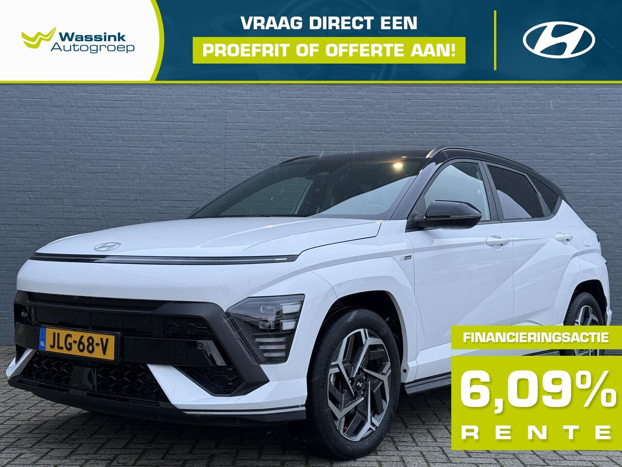 Hyundai Kona - 1.6 GDI HEV 141pk DCT N-Line Edition | N-Line Styling | N-Line Velgen | Navigatie | Adapti - AutoWereld.nl